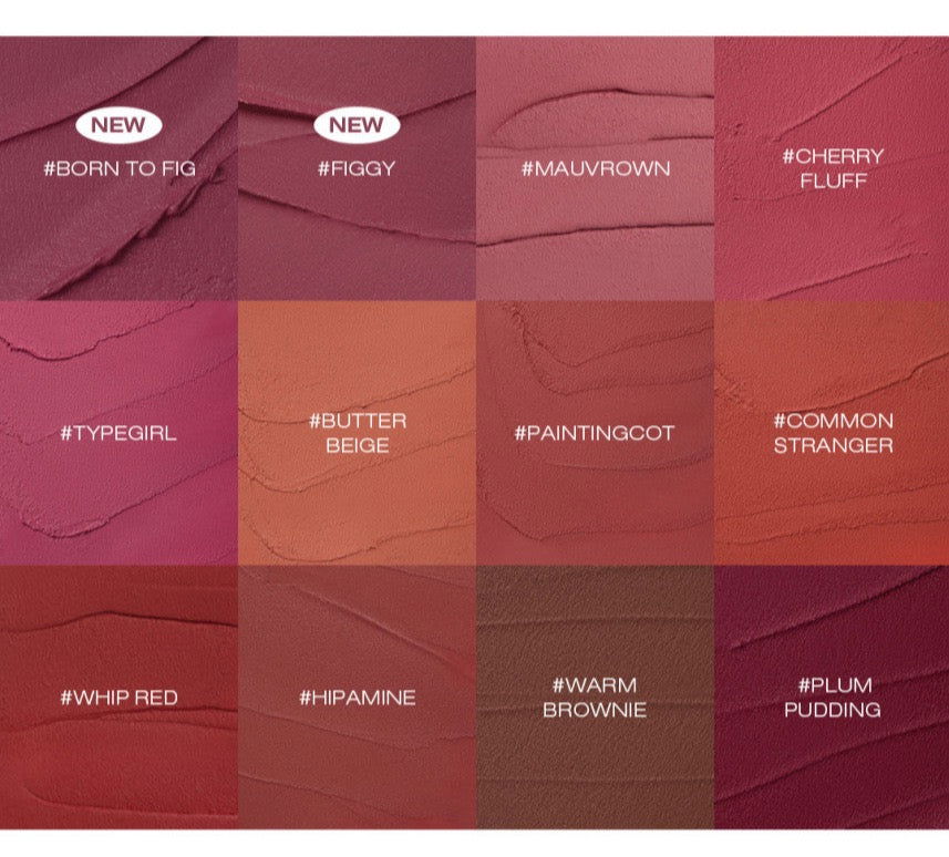 3CE Hazy Lip Clay 4g (12 Colors) - Skynkorea