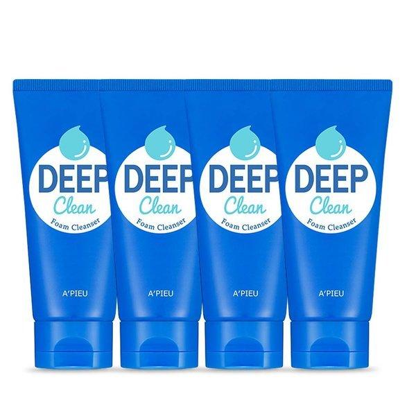 A'pieu Deep Clean Foam Cleanser 130ml X 4ea - Skynkorea