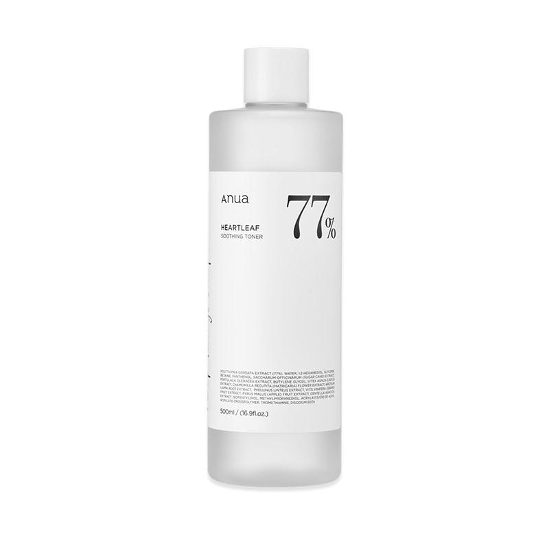 Anua HEARTLEAF 77% SOOTHING TONER 500ml - Skynkorea