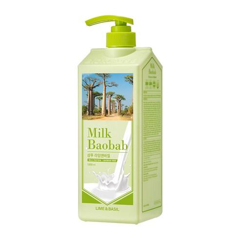 BIOKLASSE MILK BAOBAB HAIR Shampoo 1000ml #Lime & Basil - Skynkorea