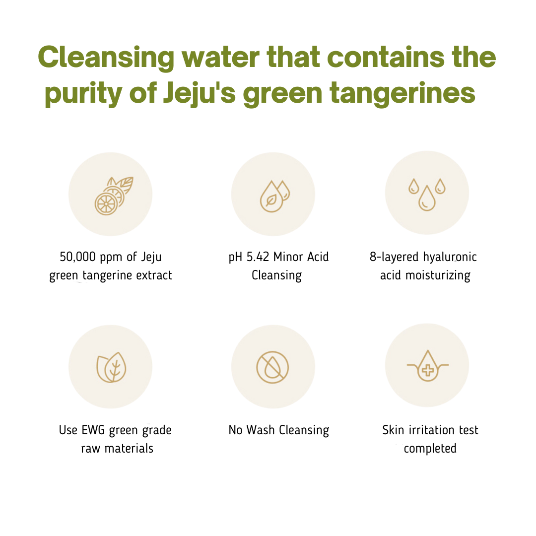 BeaumAnt Jeju Green Tangerine Cleansing Water 500ml - Skynkorea
