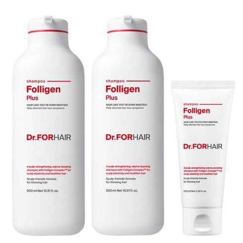 Dr.FORHAIR Folligen Plus Shampoo SET 500ml x 2P + 100ml - Skynkorea