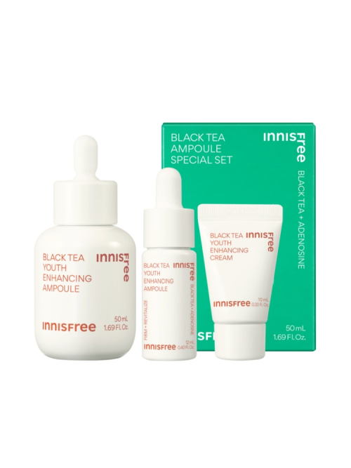 Innisfree Black Tea Youth Enhancing Ampoule Special Set - Skynkorea