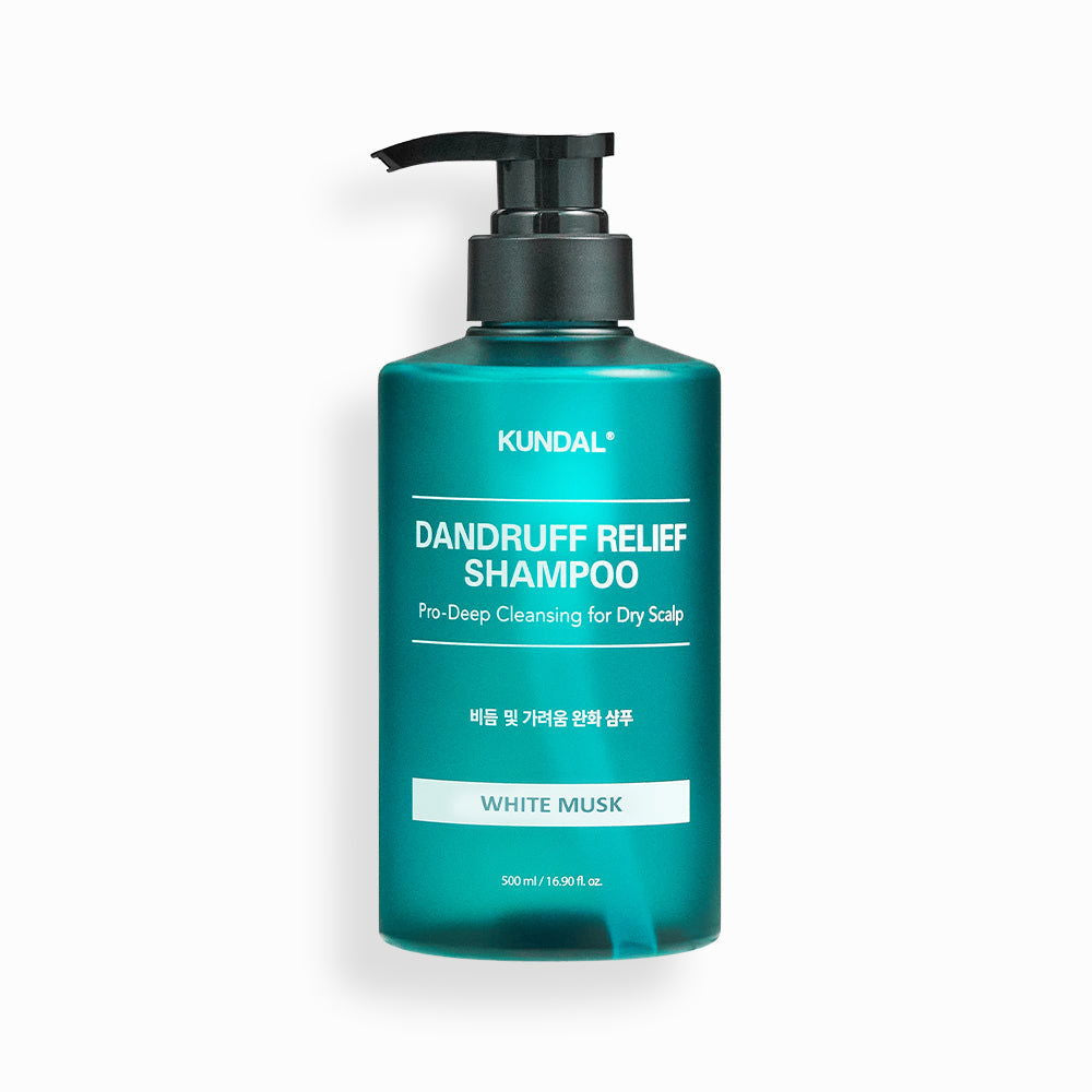 KUNDAL DANDRUFF RELIEF SHAMPOO Pro-Deep Cleansing for Dry Scalp 500ml #WHITE MUSK - Skynkorea