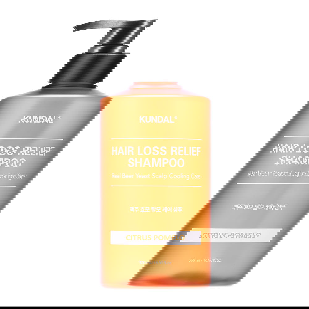 KUNDAL HAIR LOSS RELIEF SHAMPOO Real Beer Yeast Scalp Cooling Care 500ml - Skynkorea