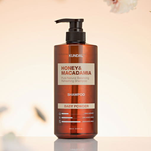 KUNDAL HONEY & MACADAMIA Natural Shampoo (Baby Powder) 500ml - Skynkorea