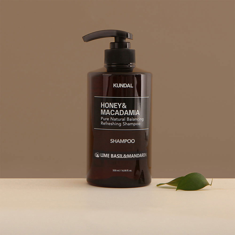 KUNDAL HONEY&MACADAMIA Pure Natural Balancing Refreshing Shampoo 500ml #LIME BASIL&MANDARIN - Skynkorea