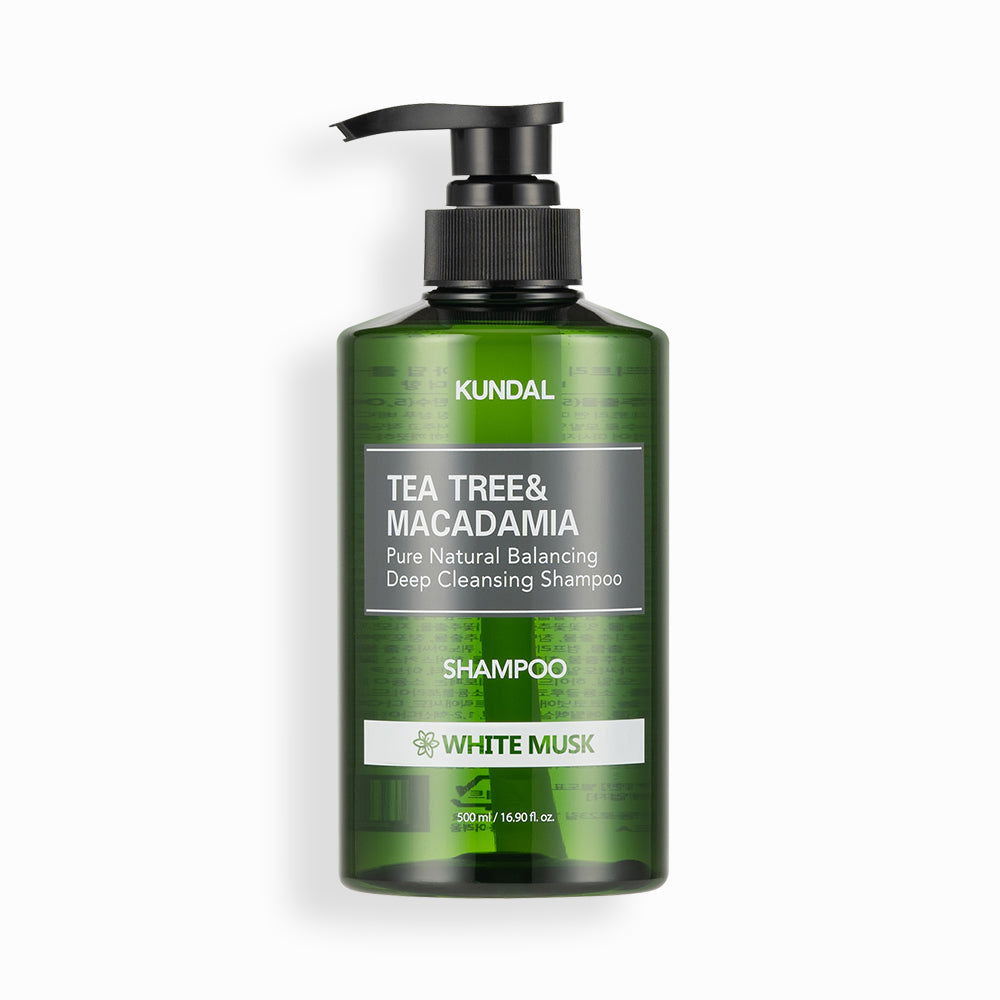 KUNDAL TEA TREE&MACADAMIA Pure Natural Balancing Deep Cleansing Shampoo 500ml #WHITE MUSK - Skynkorea