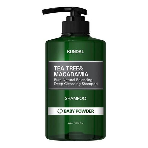 KUNDAL Tea Tree & Macadamia Deep Cleansing Shampoo Baby Powder 500ml - Skynkorea