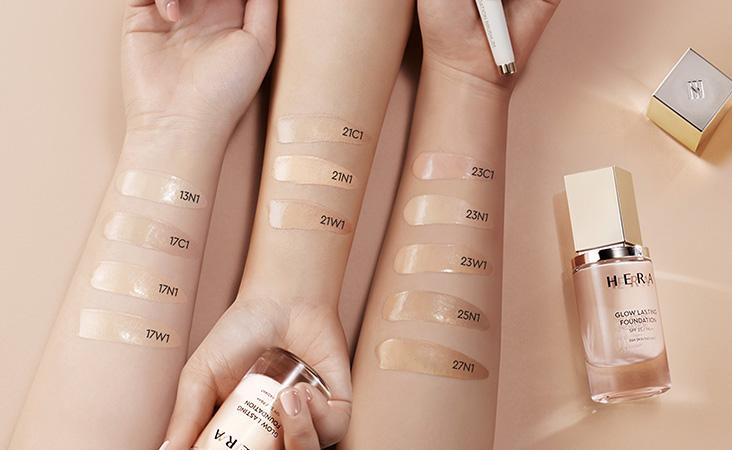 HERA GLOW LASTING FOUNDATION SPF 25 / PA++ 35ml (12 Colors) - Skynkorea