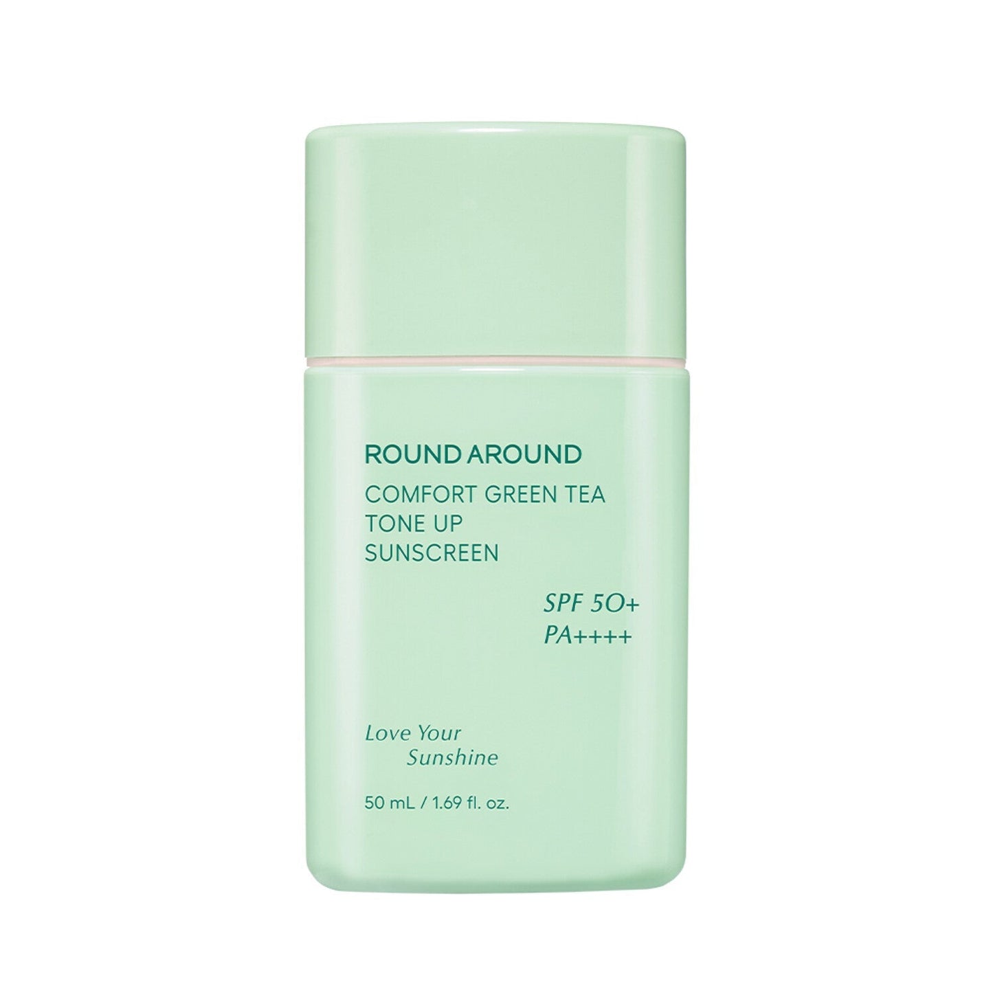 ROUND AROUND Comfort Green Tea Tone Up Sunscreen SFP50+ PA++++ 50ml - Skynkorea