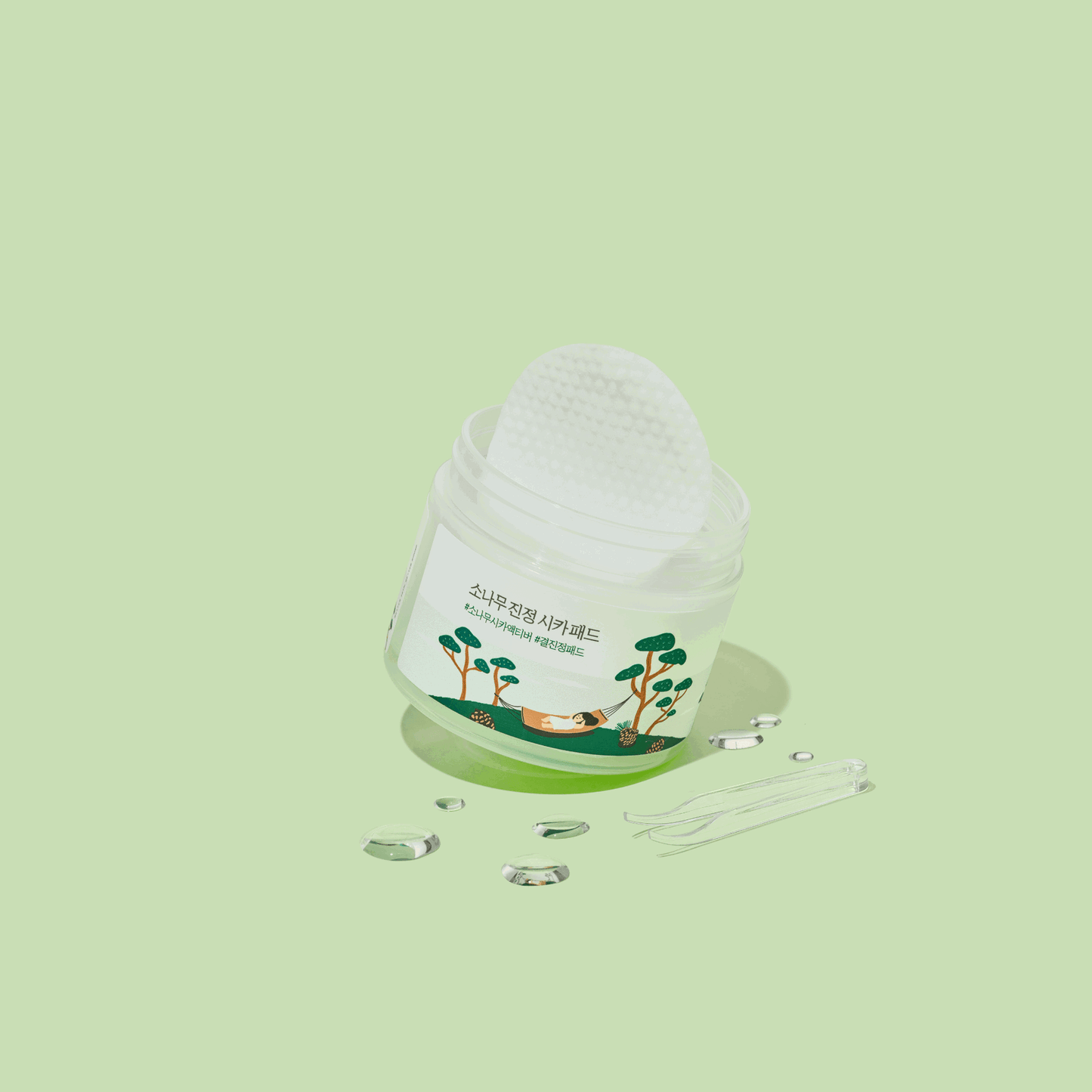 Round Lab Pine Calming Cica Pad 50pcs - Skynkorea