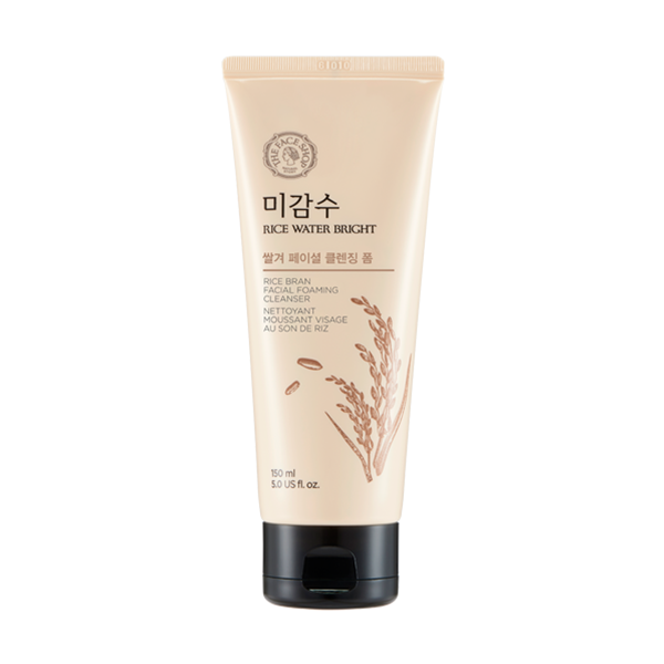 THE FACE SHOP Rice Water Bright Rice Bran Foaming Cleanser 150ml - Skynkorea