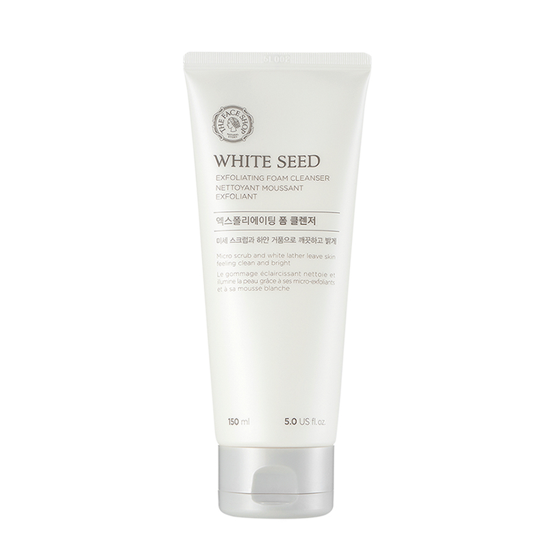 THE FACE SHOP White Seed Brightening Exfoliating Foam Cleanser 150ml - Skynkorea