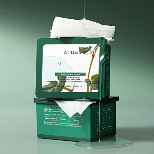 Anua Heartleaf Toner Double Soothing Mask 30 Sheets(330ml) - Skynkorea