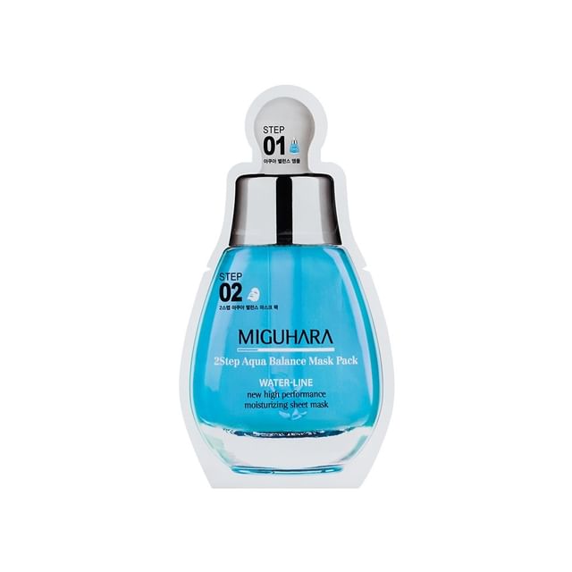 MIGUHARA 2 Step Aqua Balance Mask Pack (1.7ml + 25ml) x 1 sheet - Skynkorea
