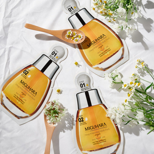 MIGUHARA 2 Step Whitening Mask Pack Origin 1.7ml + 25ml - Skynkorea