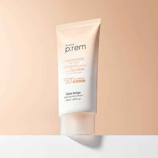 make p:rem Glow Beige Tone Up Sun Cream 50ml - Skynkorea