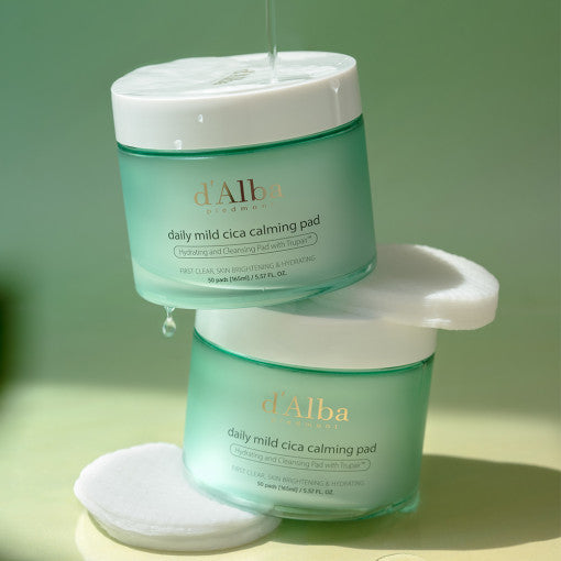 d'Alba Daily Mild Cica Calming Pad 165ml (50ea) - Skynkorea