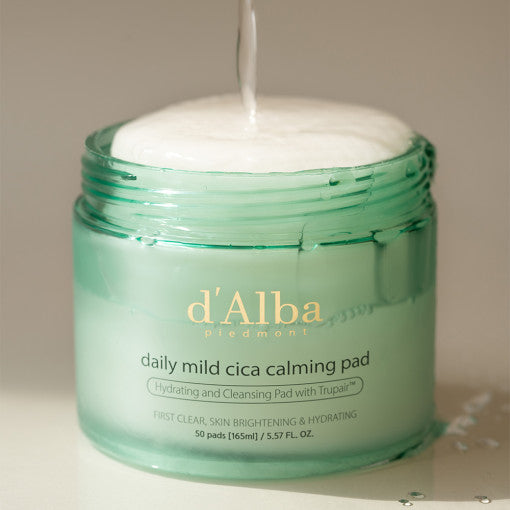 d'Alba Daily Mild Cica Calming Pad 165ml (50ea) - Skynkorea