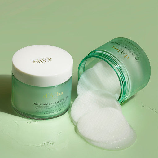d'Alba Daily Mild Cica Calming Pad 165ml (50ea) - Skynkorea