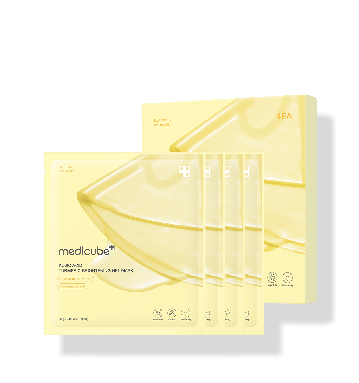 medicube Kojic Acid Turmeric Brightening Gel Mask 28g*4ea - Skynkorea