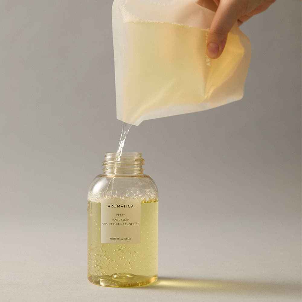 AROMATICA Zesty Hand Soap Grapefruit & Tangerine 300ml (Refill) - Skynkorea
