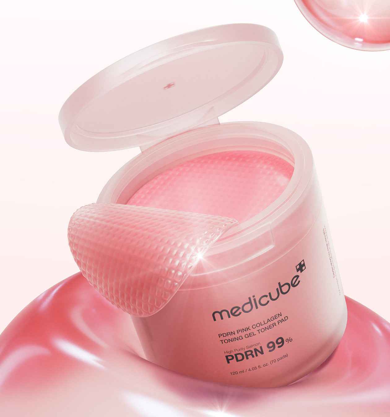 medicube PDRN Pink Collagen Gel Toner Pad 120ml/70pads - Skynkorea