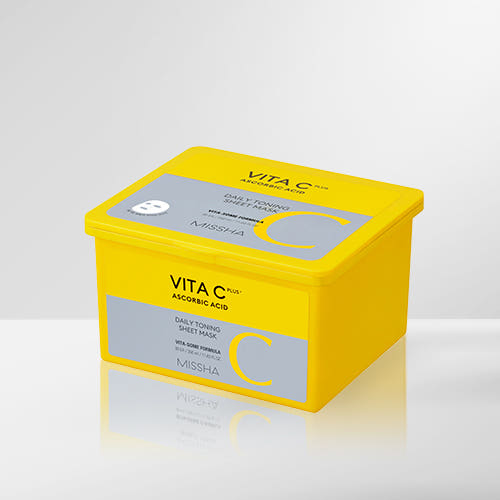 MISSHA Vita C Plus Daily Toning Sheet Mask 350ml/30sheets - Skynkorea