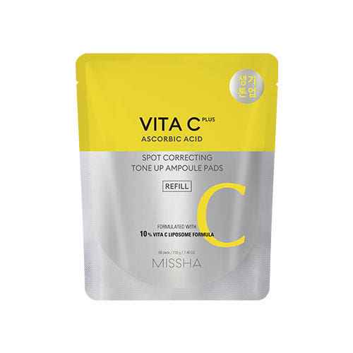 MISSHA Vita C Plus Spot Correcting Tone Up Ampoule Pads 210g/80pads (Refill) - Skynkorea