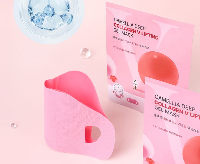 Round Lab Camellia Deep Collagen Firming Gel Mask Sheet 10g X 4ea - Skynkorea