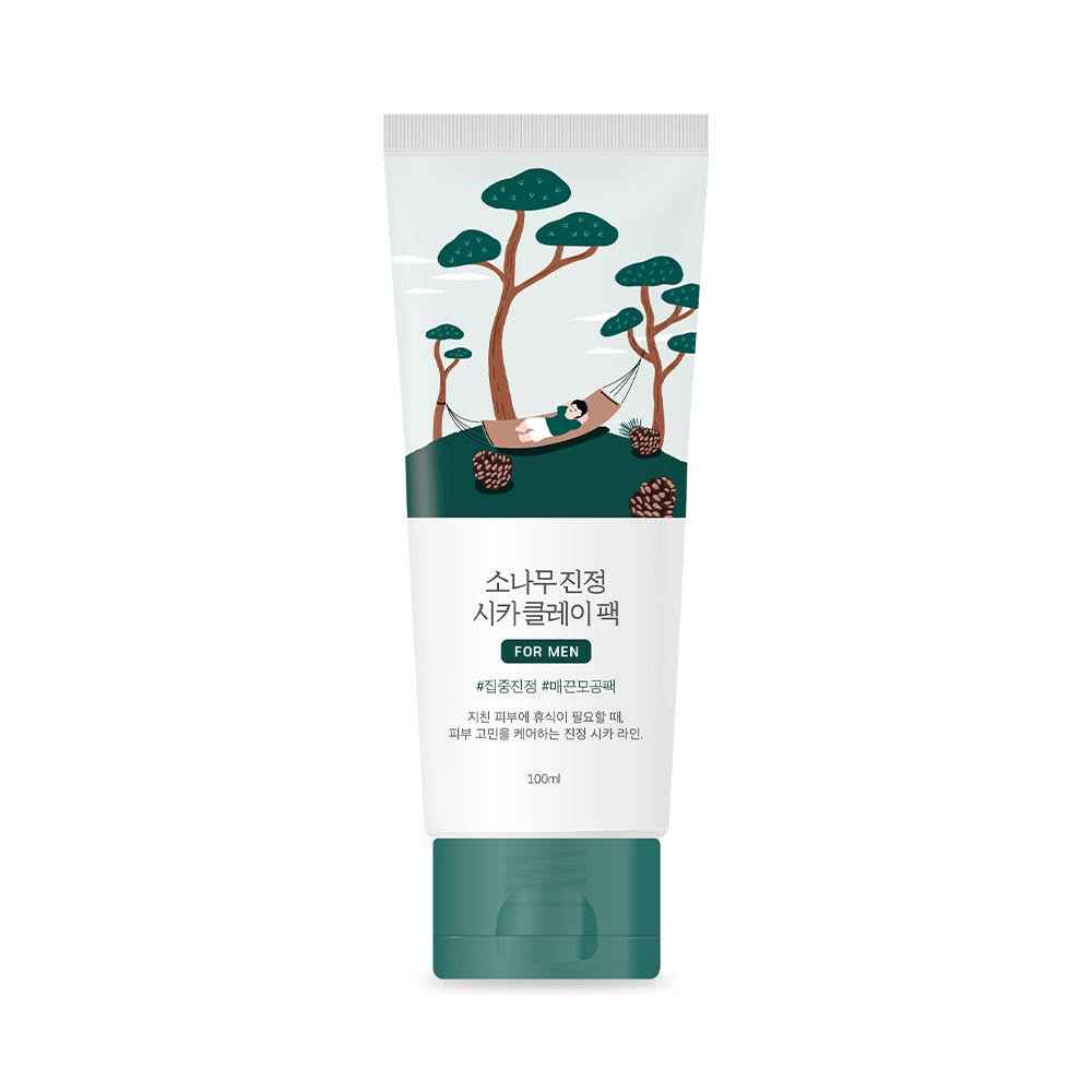 Round Lab For Men Pine Calming Cica Clay Pack 100ml - Skynkorea