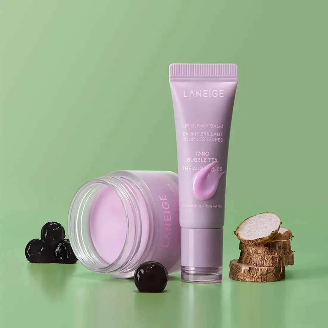 LANEIGE LIP GLOWY BALM 10ml #Taro Bubble Tea - Skynkorea