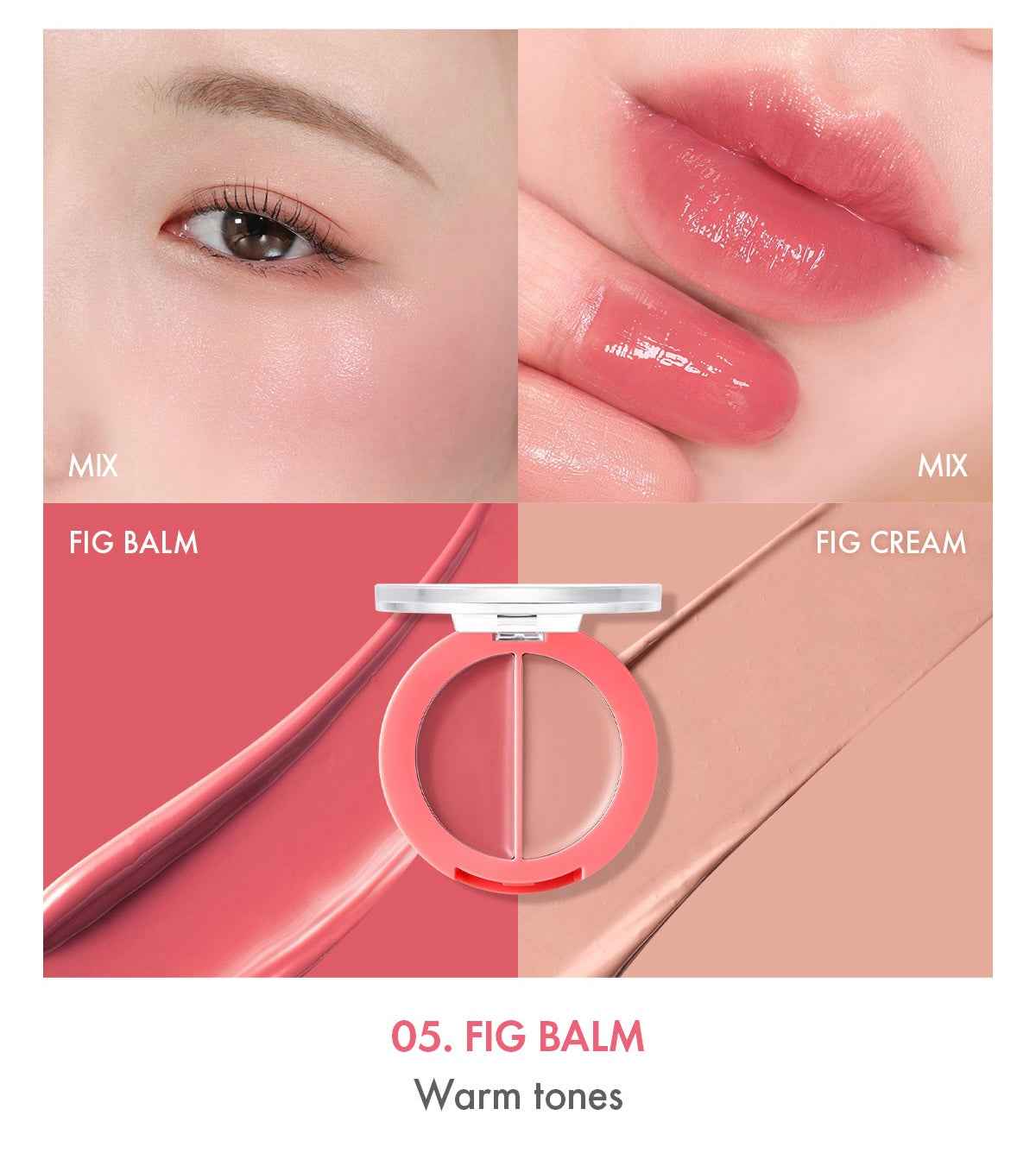 AMUSE Lip & Cheek Healthy Balm 3g (5 Colors) - Skynkorea