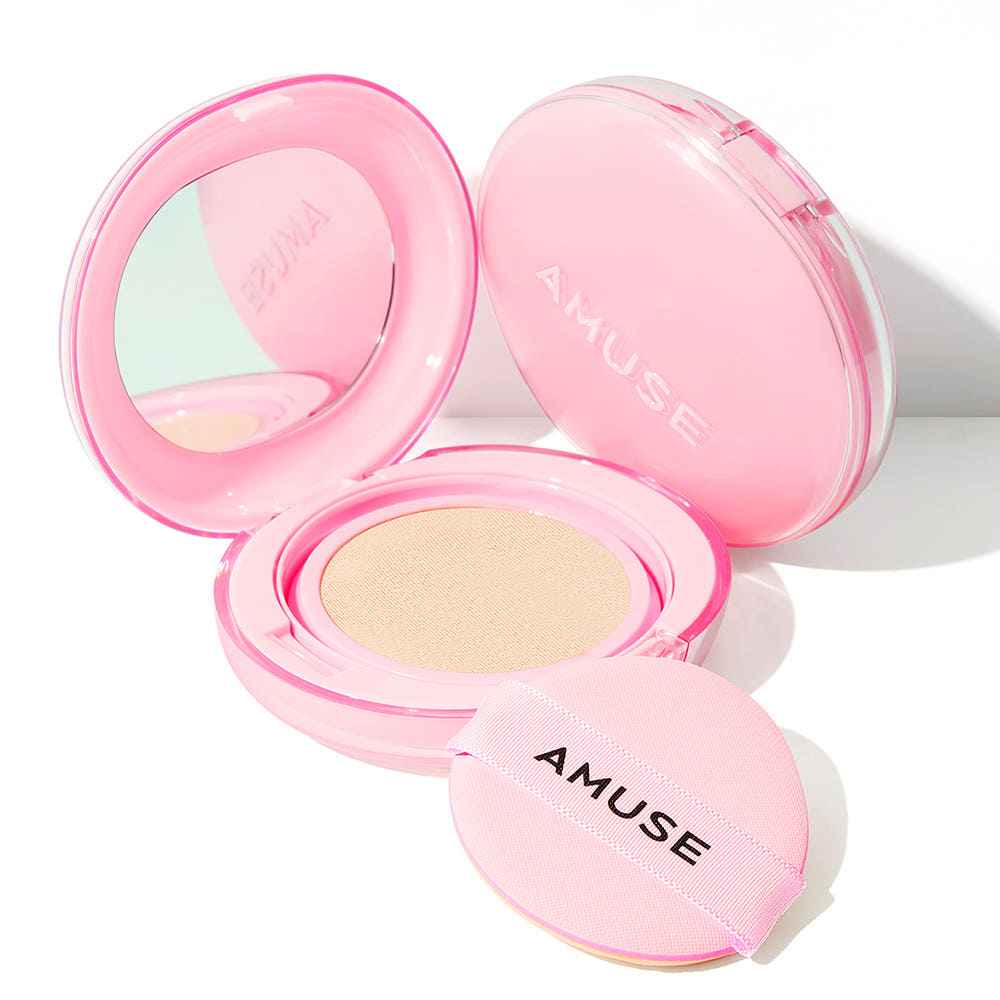 AMUSE Dew Power Vegan Cushion SPF 50+ PA++++ SET 15g + 15g(Refill) (4 Colors) - Skynkorea