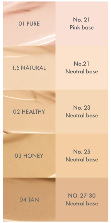 AMUSE Dew Power Vegan Cushion SPF 50+ PA++++ SET 15g + 15g(Refill) (4 Colors) - Skynkorea