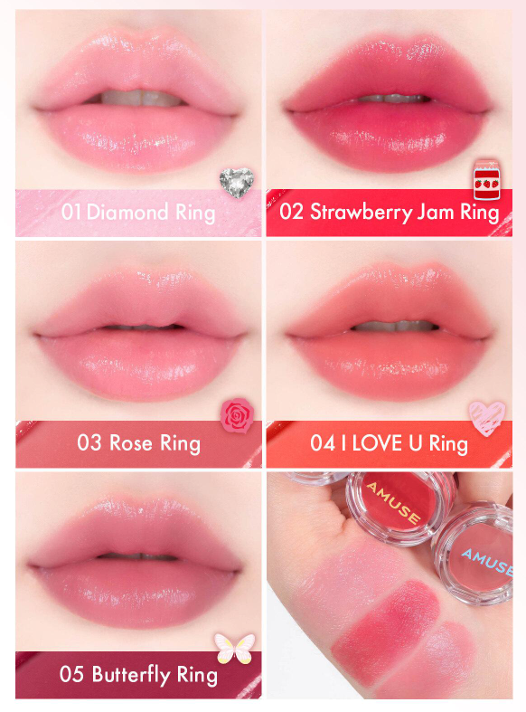 AMUSE Ring Lip Balm 0.9g (5 Colors) - Skynkorea