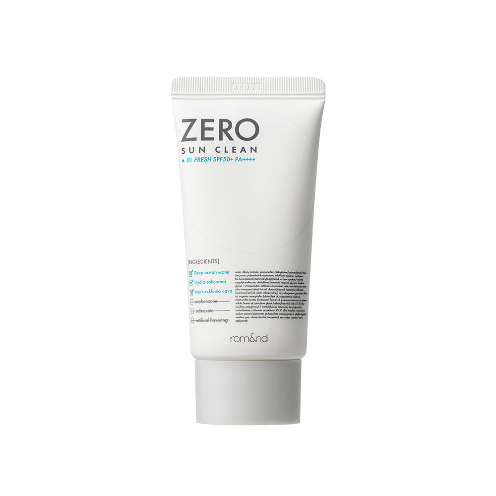 rom&nd ZERO SUN CLEAN 50ml, SPF 50+, PA++++ - Skynkorea
