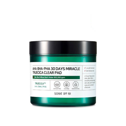[SOME BY MI] AHA-BHA-PHA 30Days Miracle Truecica Clear Cleansing Pad (70ea/125ml) - Skynkorea