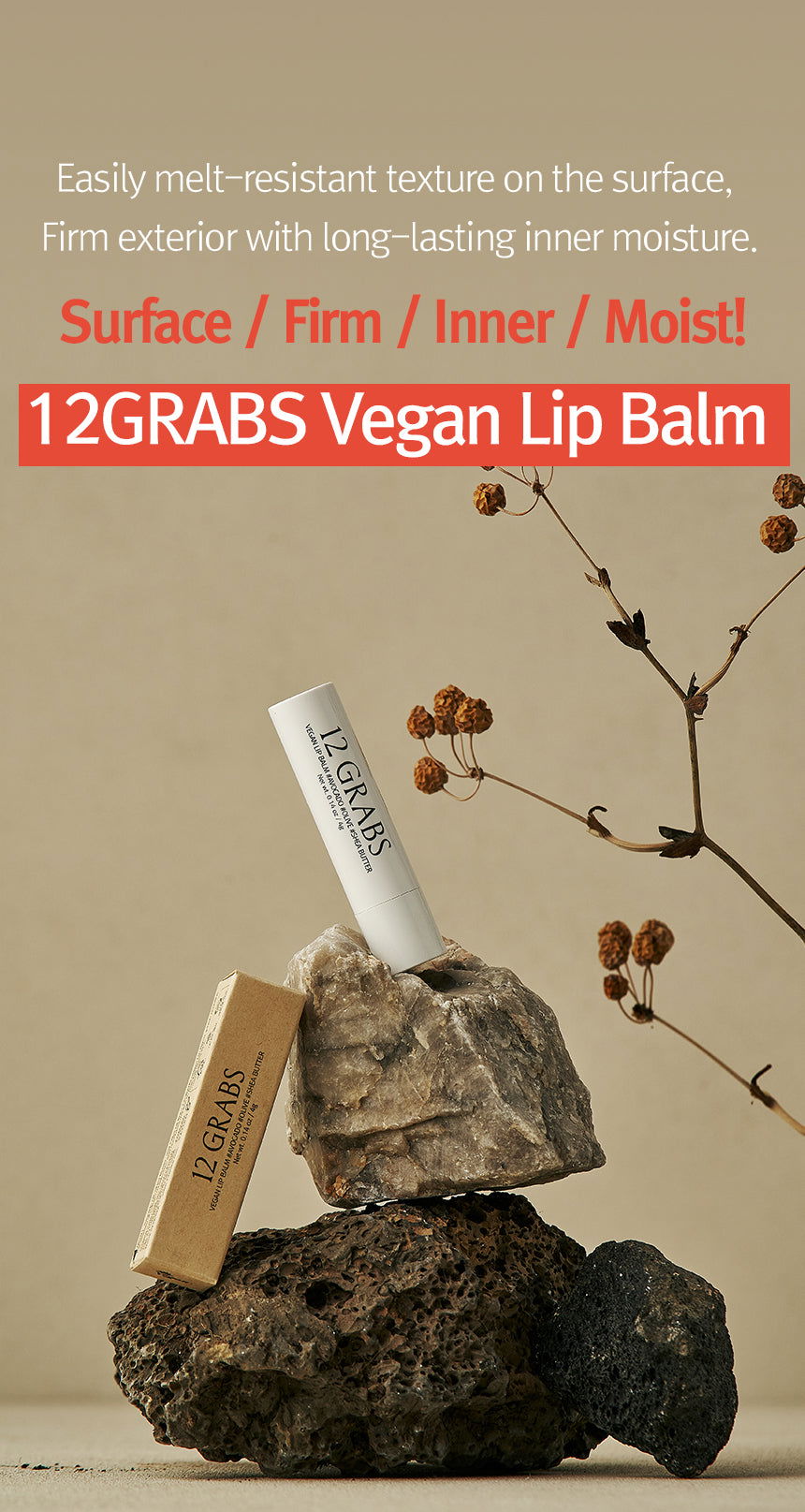 12GRABS Vegan Lip Balm 4g - Skynkorea