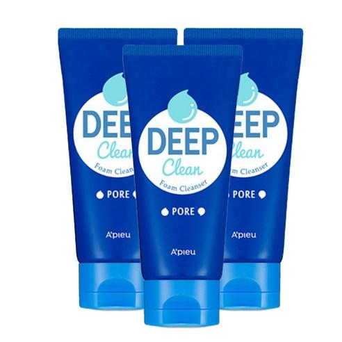 A'pieu Deep Clean Foam Cleanser - Pore 130ml X 3ea - Skynkorea