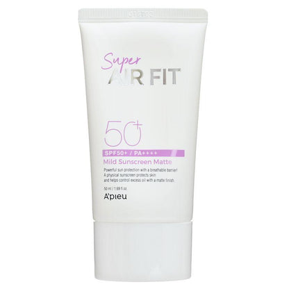 A'pieu Super Air Fit Mild Sunscreen Matte SPF50+ PA++++ 50ml - Skynkorea