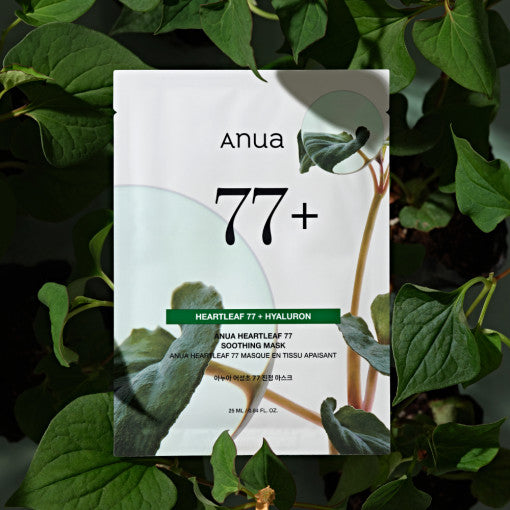 Anua HEARTLEAF 77% SOOTHING SHEET MASK 25ml X 10ea - Skynkorea