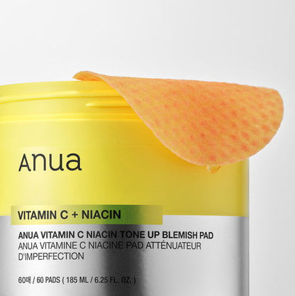 Anua Vitamin C+Niacin Tone Up Blemish Pad 60 Pads(185ml) - Skynkorea