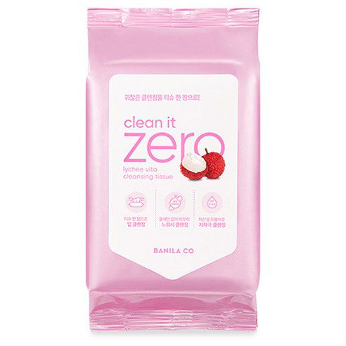 BANILA CO Clean It Zero Lychee Vita Cleansing Tissue 30 Sheets - Skynkorea