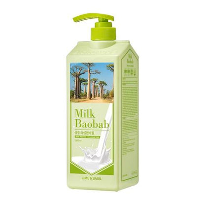 BIOKLASSE MILK BAOBAB HAIR Shampoo 1000ml #Lime & Basil - Skynkorea