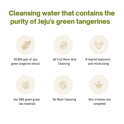 BeaumAnt Jeju Green Tangerine Cleansing Water 500ml - Skynkorea