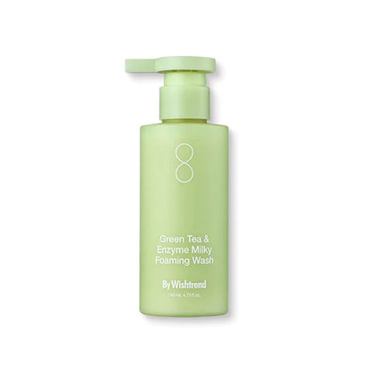 [By Wishtrend] Green Tea & Enzyme Milky Foaming Wash 140ml - Skynkorea