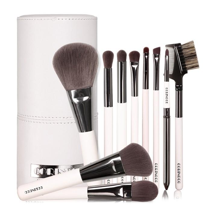 CORINGCO ASH BROWN PROFESSIONAL 10 BRUSH SET - Skynkorea