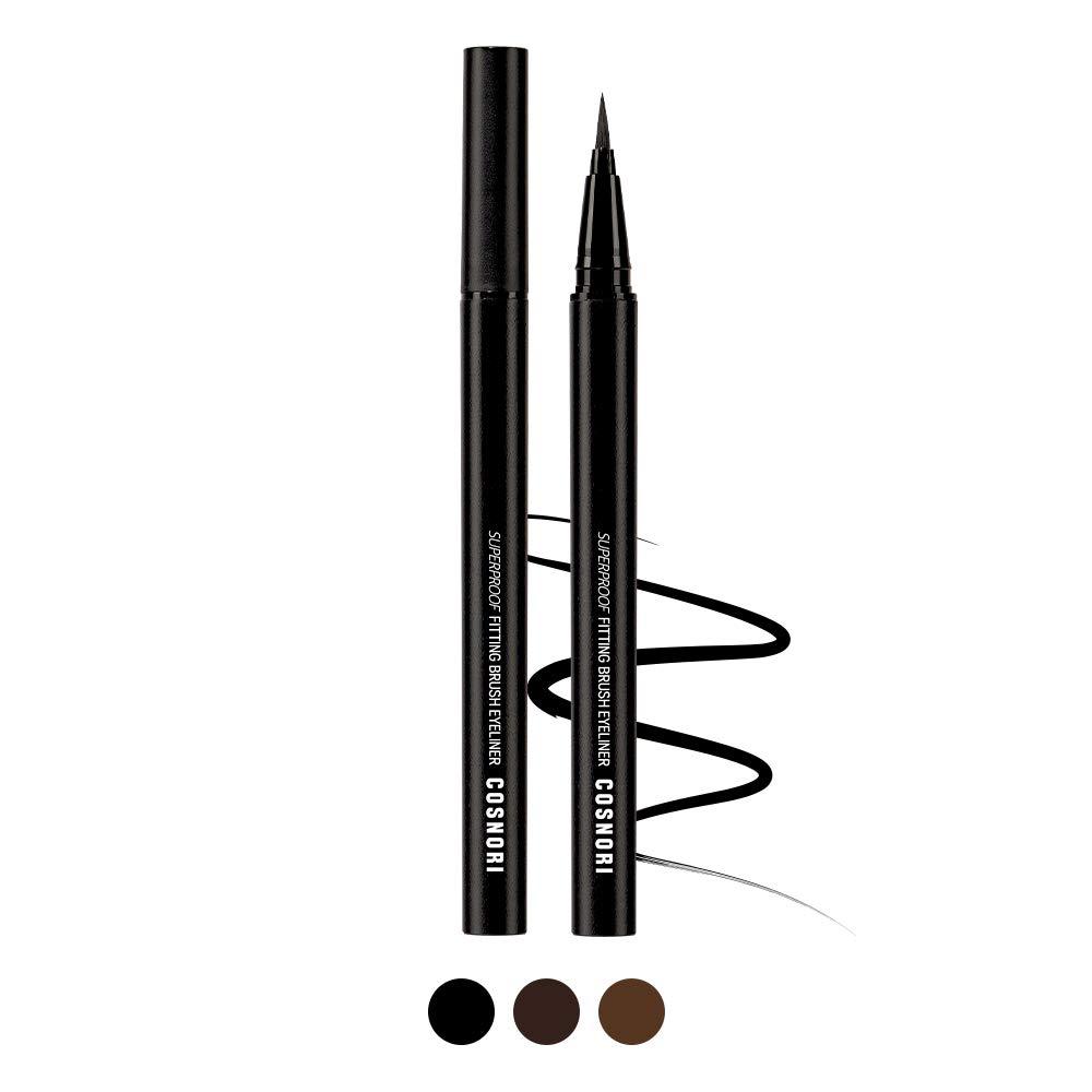 COSNORI Super Proof Fitting Brush Eyeliner 0.6g (3 Colors) - Skynkorea
